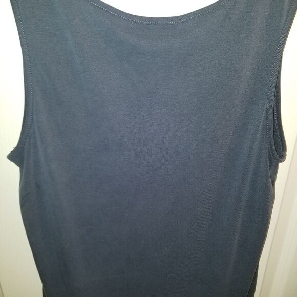 ENVELOPE SLEEVELESS ZIP CLOSURE FRONT WOMEN'S TAN TOP - Picture 5 of 10